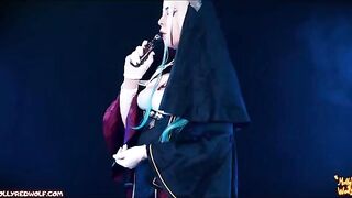 I told a nun a fib, and she punished me with her strap-on in a steamy scene