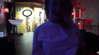 Masturbating while watching actors play, a unique solo act