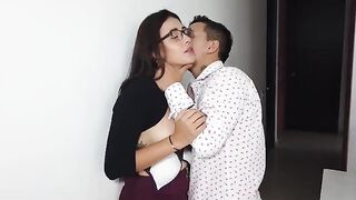 My clumsy girl colleague is being fucked by her boss in an election