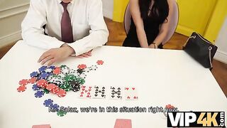She lost a poker game and had to get intimate with someone else