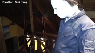 The girl was fucked in a costume on Halloween