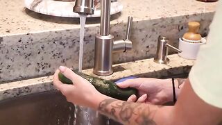 Preparing ingredients for a mid-day meal