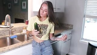 Preparing ingredients for a mid-day meal