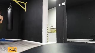 I crushed on my fitness colleague so we fucked in gym restroom