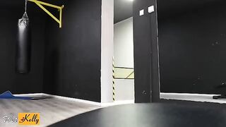 I crushed on my fitness colleague so we fucked in gym restroom