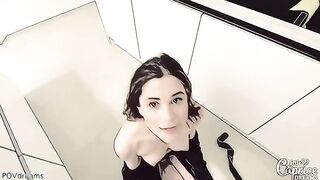 Hentai Little Caprice gets her mouth filled with cum by pervert stepbrother