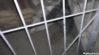 A hot blondie is being stalked and fucked hard