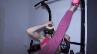Fitness girl gets destroyed by two cocks and drenched in cum