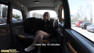 A cute young model got her pussy smashed in FakeTaxi