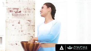 Horny busty masseuse Bella Rolland gets pounded by her pervert landlord to pay rent