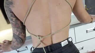 My stepbrother made a dry hump on my sexy short jeans