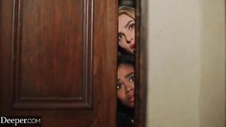 Scarlit and Kenzie are submissive to a mysterious host in a captivating scene