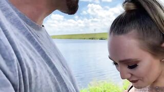 Blonde PAWG AJ Applegate gets her booty pounded outdoors on a hot summer day