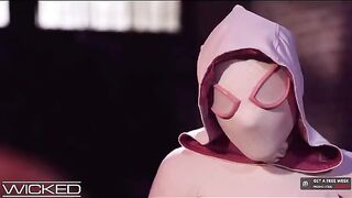 Spiderman fucked Gwen Stacy’s pussy with his huge cock