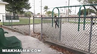 Mia Khalifa gets fucked by two guys with big cocks