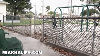 Mia Khalifa gets fucked by two guys with big cocks