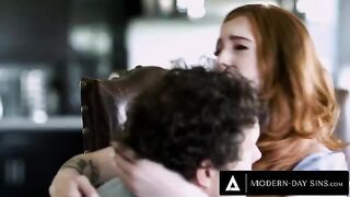 YouTuber's house, mid-air action with petite star Madi Collins