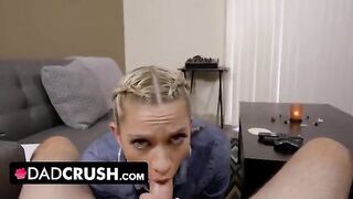 Khloe Kapri seduces her stepfather to draw his cock in POV style