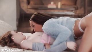 Two hot girlfriends enjoy sensual lesbian sex