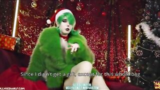 The Grinch gets his dick covered with hot Christmas creampie