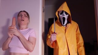 The couple has sex while the girl is screaming with pleasure