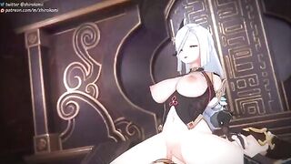 Compilation of many Genshin Impact girls getting fucked until creampie, featuring popular characters like Ganyu and Ningguang