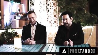OMG, Paige Owens gets DP'd by two cocks in a spitroast!