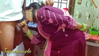 Hot Indian maid gets fucked hard in the kitchen