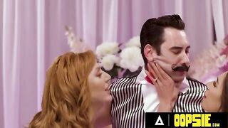 Lauren Phillips and April Olsen in wild sock game