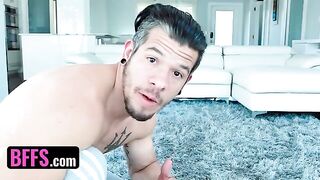 Bambi Black, Demi Sutra, and Megan Winters enjoy a hardcore fuck fest during movie night