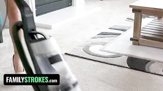 Latina step sis Karmen Santana bounces her big booty on step bro