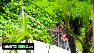 Two playful teens got caught in a compromising situation on Fourth of July