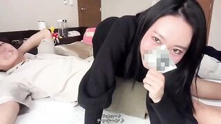 A guy inserted his cock ring and was fucked by a hot Japanese girl