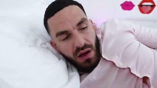 Hot blonde sneaks stepcousin into room for all night pounding
