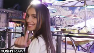 TUSHYRAW Perfect petite Vanessa tries hardcore ass fucking for the first time