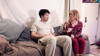 Stepmom helped her stepson not to masturbate prematurely