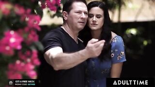 Pervert couple punish their naughty neighbor Haley Reed with a BDSM lesson