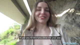 A long-haired Ukrainian girl agreed to sex for money with a stranger