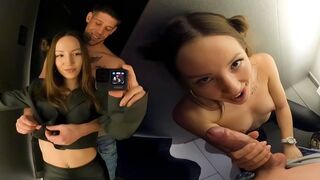 Dangerous sex in the dressing room can lead to anything!