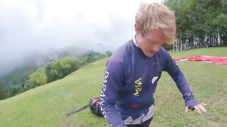 Paragliding and Squirt Orgasm 2200m above the Sea - Striker9x
