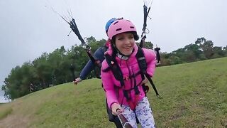 Paragliding and Squirt Orgasm 2200m above the Sea - Striker9x