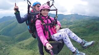 Paragliding and Squirt Orgasm 2200m above the Sea - Striker9x