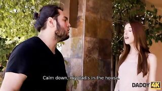 A girl forgets about her boyfriend thanks to a mature man’s charm in this steamy Daddy4k scene