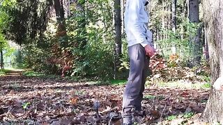 A flash of cock in the park, the MILF can't resist