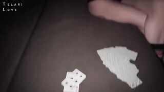 A girl played cards with her boyfriend and got fucked