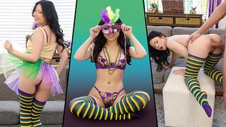 Petite Lulu Chu fucked hard on Mardi Gras by horny hung