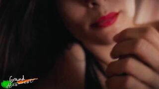 Stepmom with red lipstick fucks her stepson in POV style