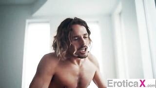 The lazy afternoon is ending with a sensual sex for brunette beauty