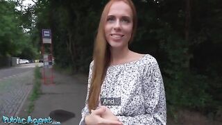 Naughty natural redhead gets anal sex on a date