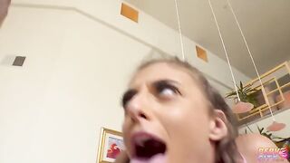 Brunette Gia Derza takes two cocks in her tight ass and pussy in this hot FMM threesome